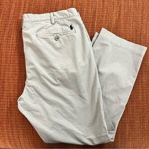 Polo by Ralph Lauren Men's Light Gray 38X30 Stretch Straight Fit Chinos Pants